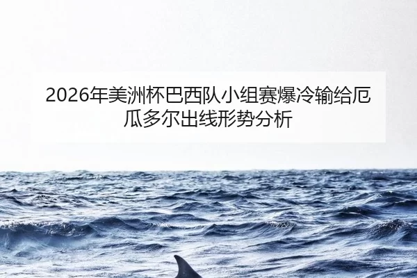 2026年美洲杯巴西队小组赛爆冷输给厄瓜多尔出线形势分析
